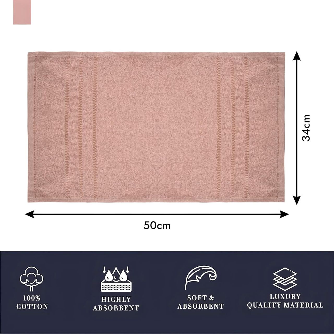 Kuber Industries Lining Face Towels for Facewash|Gym|Travel|Daily use|14x21 Inch|Pack of 4|Multi