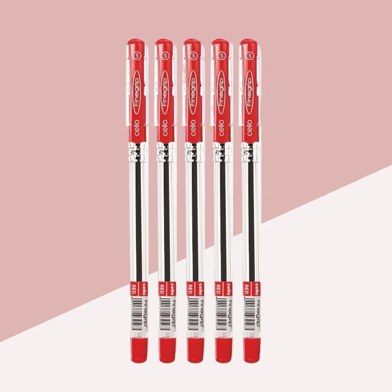Cello Finegrip Red Ball Pen