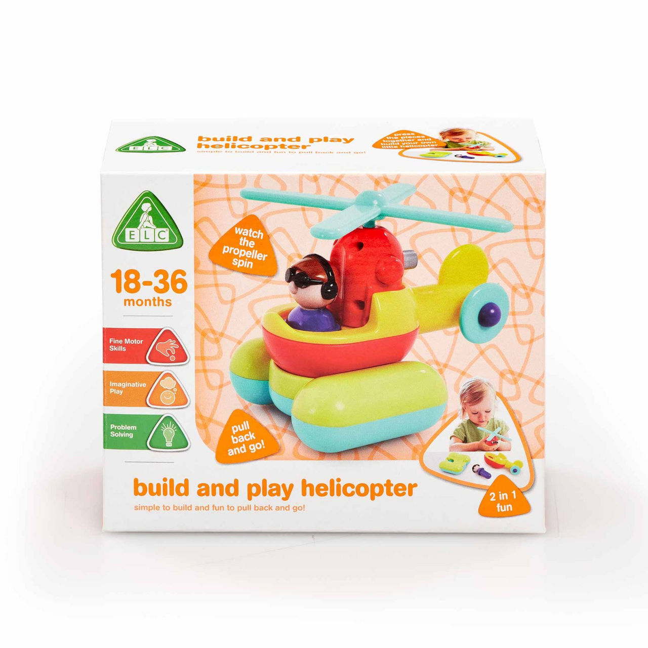 Hamley's ELC Build & Play Helicopter Multicolour 18M+
