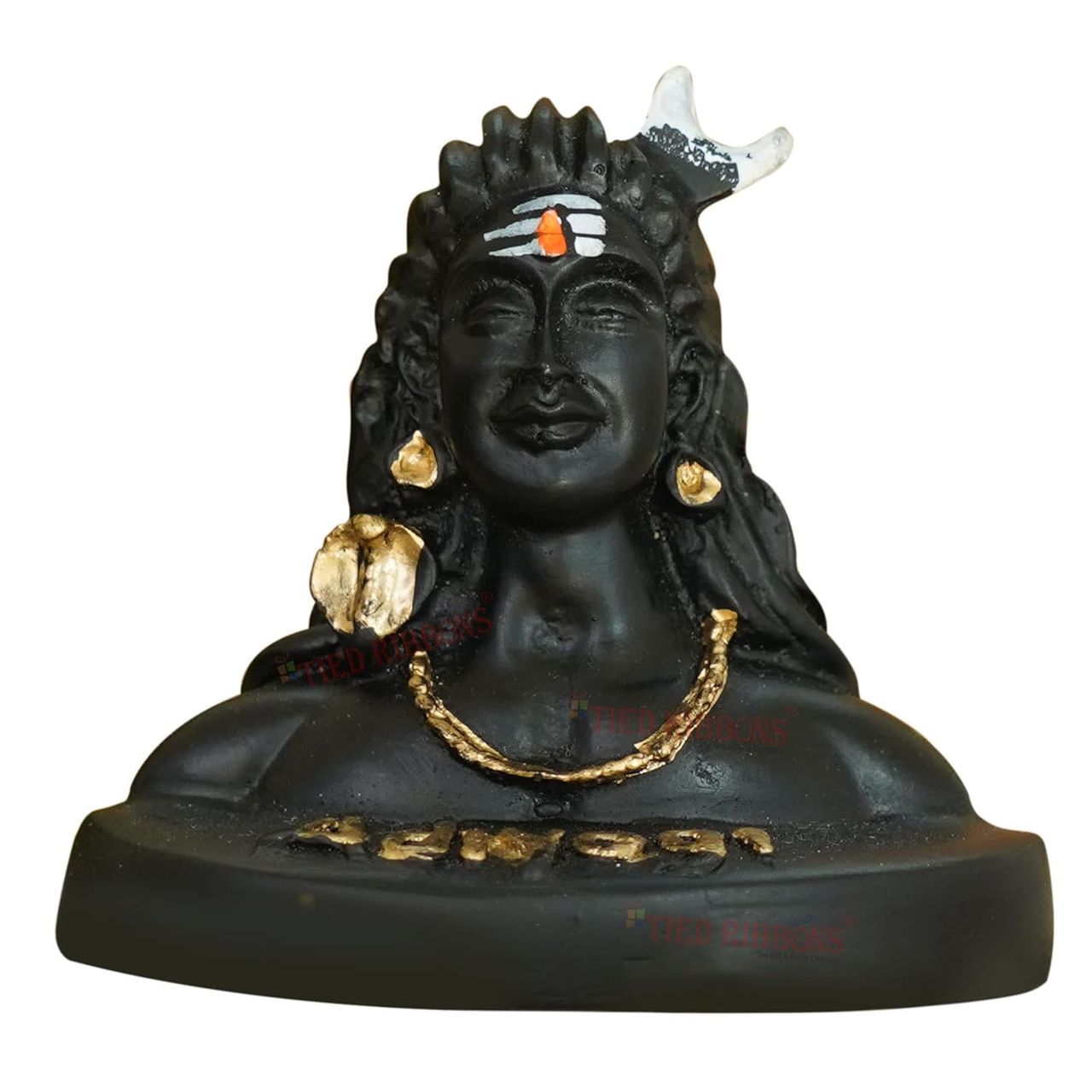 Tied Ribbons Small Adiyogi Statue Shiva Idol Showpiece (7 Cm)