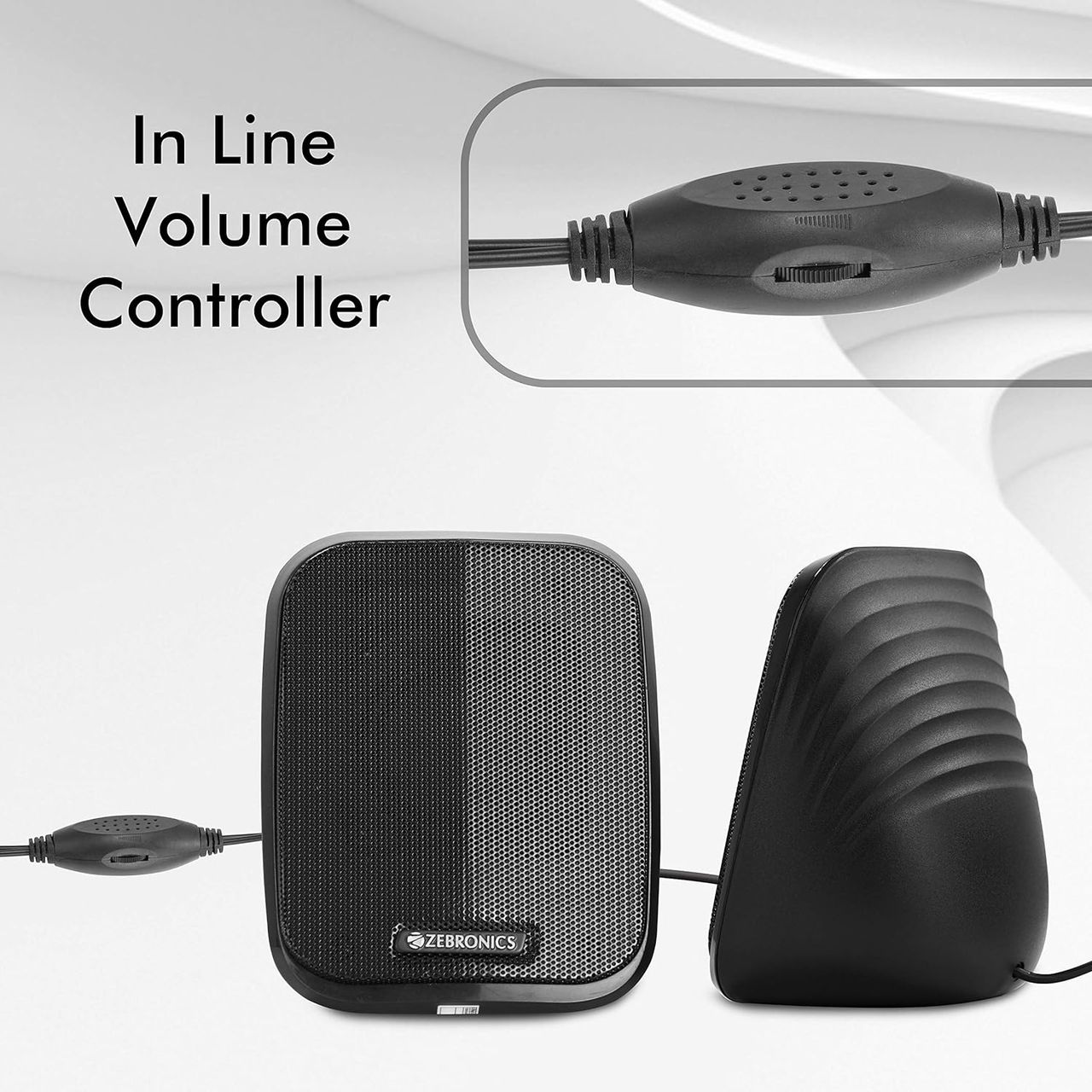 Zebronics Fame 5 Watts, 2.0 Multi Media Speakers With Aux, USB and Volume Control (Black)