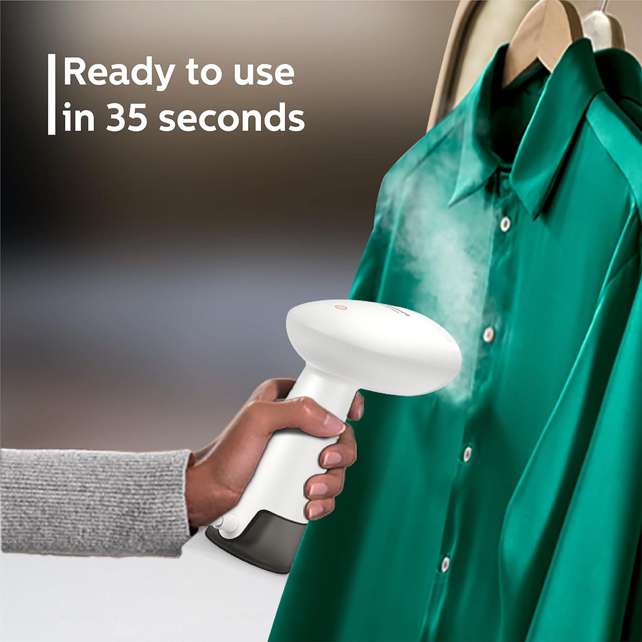 Philips Handheld Garment Steamer Sth1010/10 - Compact, Convenient Vertical Steaming, 900 Watt