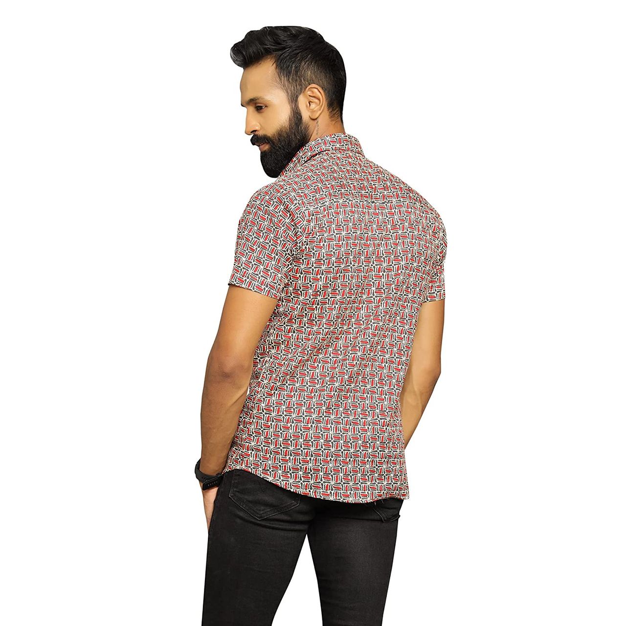 Sanskrutihomes Original Printed Casual Shirt for Men | Multi | XL