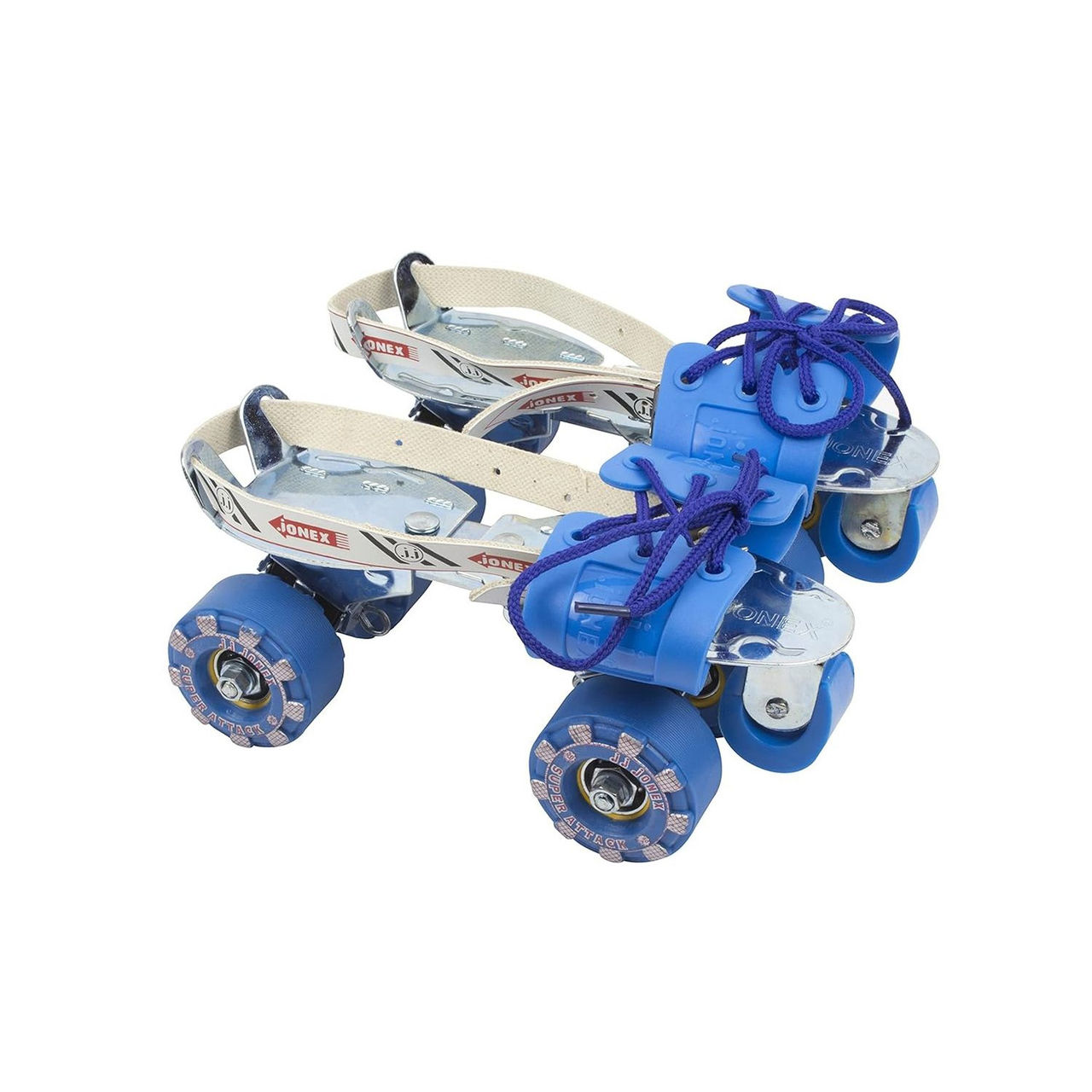 Jj Jonex Super Attack With Brake Adjustable Quad Roller Skates-Age Group 6-15 Years