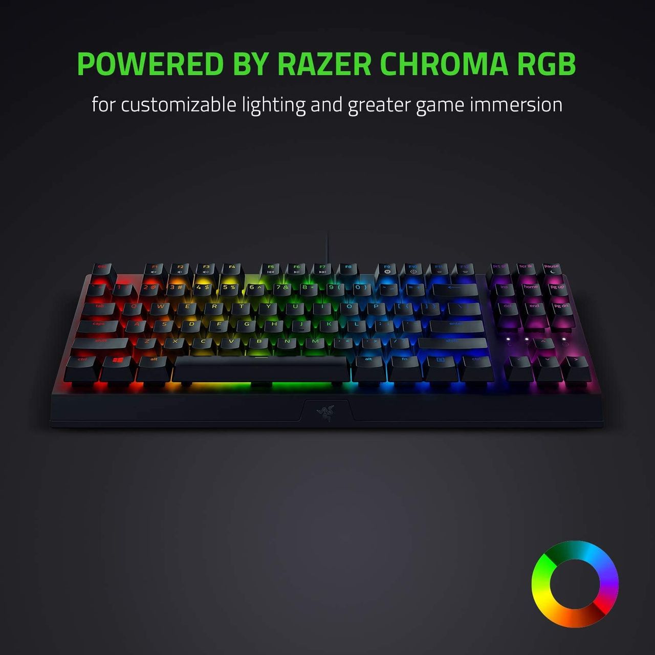 Razer Blackwidow V3 Tenkeyless - Mechanical Gaming Keyboard (Yellow Switch)-Black