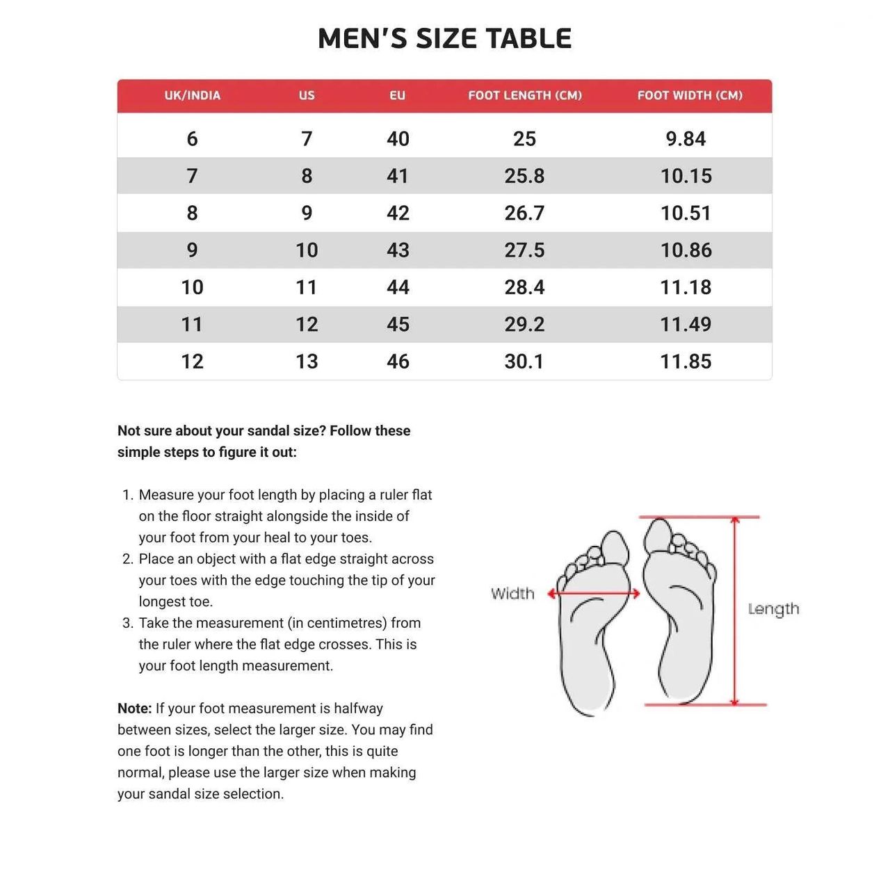 Paragon Men Printed Lightweight Rubber Thong Flipflops | Red | 9