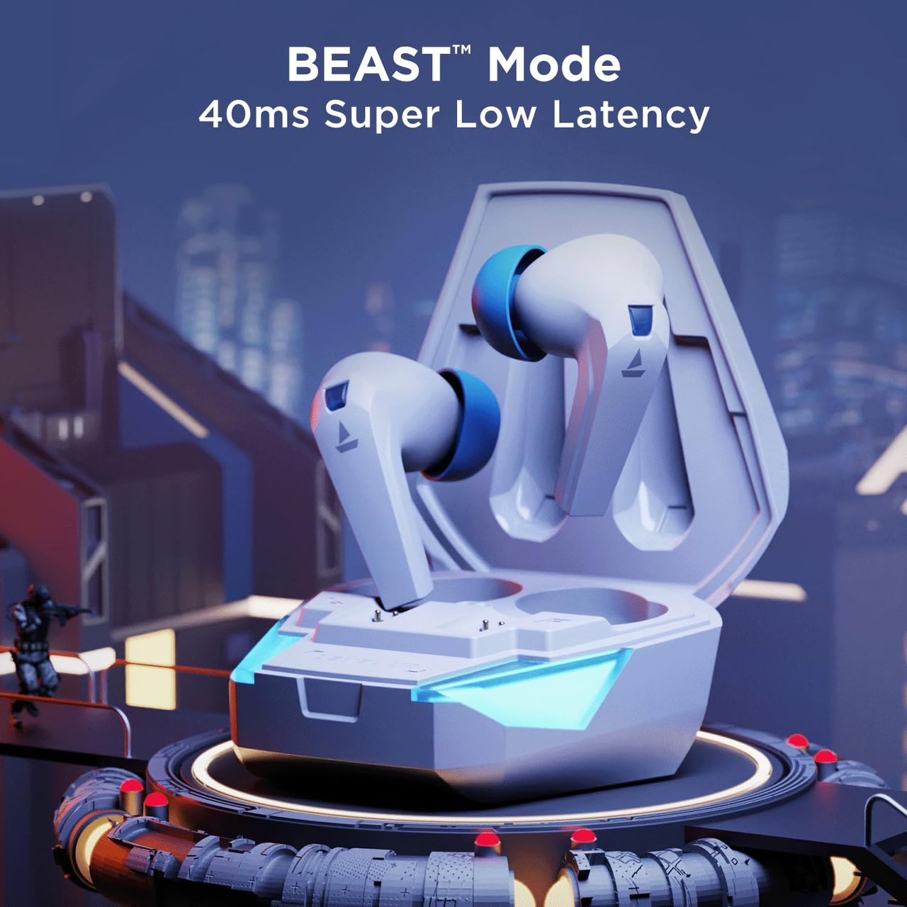 boAt Airdopes 192 Tws Earbuds W/ 30h Playback, Beast Mode W/ 40 Ms Super-low Latency(White Sabre)