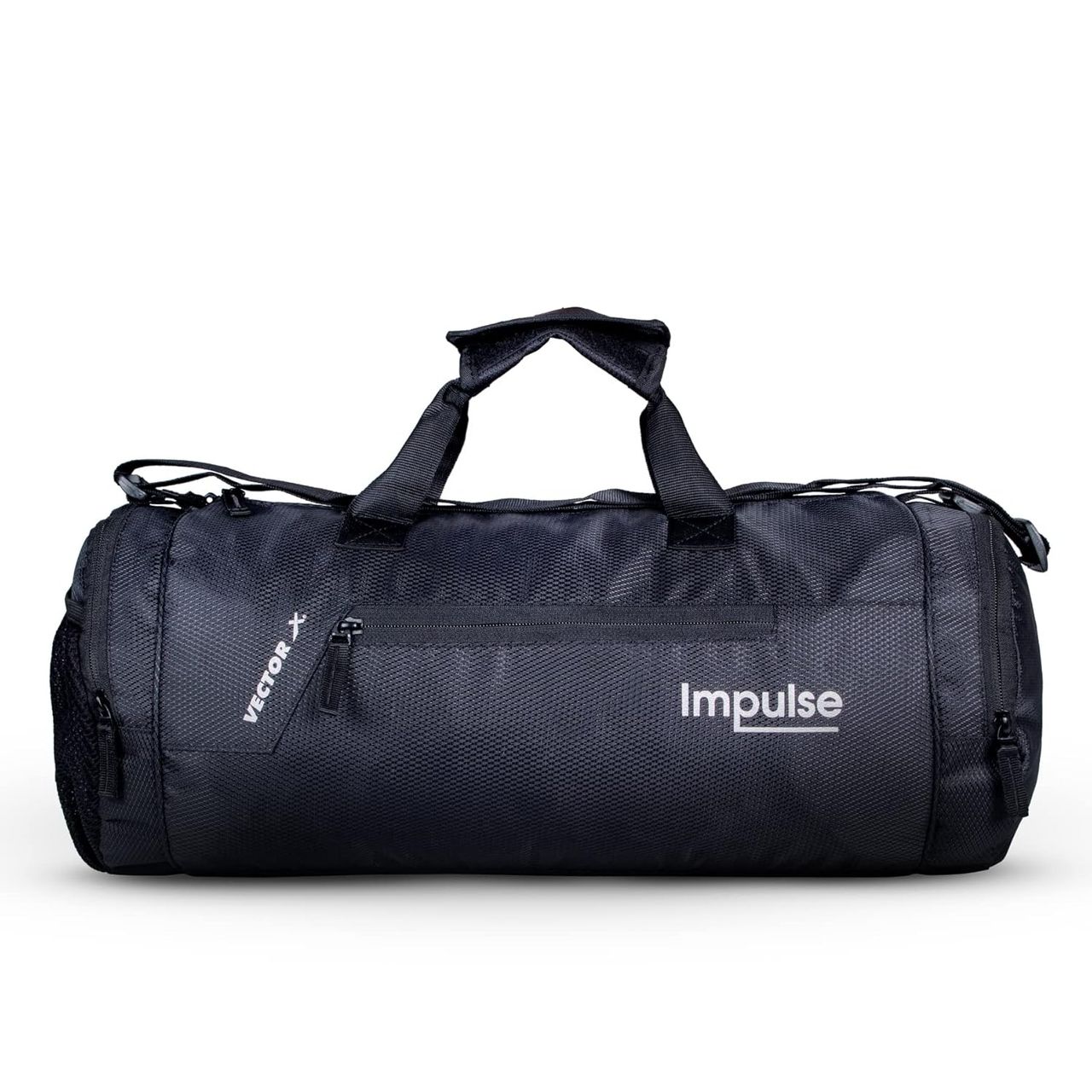 Vector X Unisex Solid Polyester 26 L Gym Duffel Bag | Black