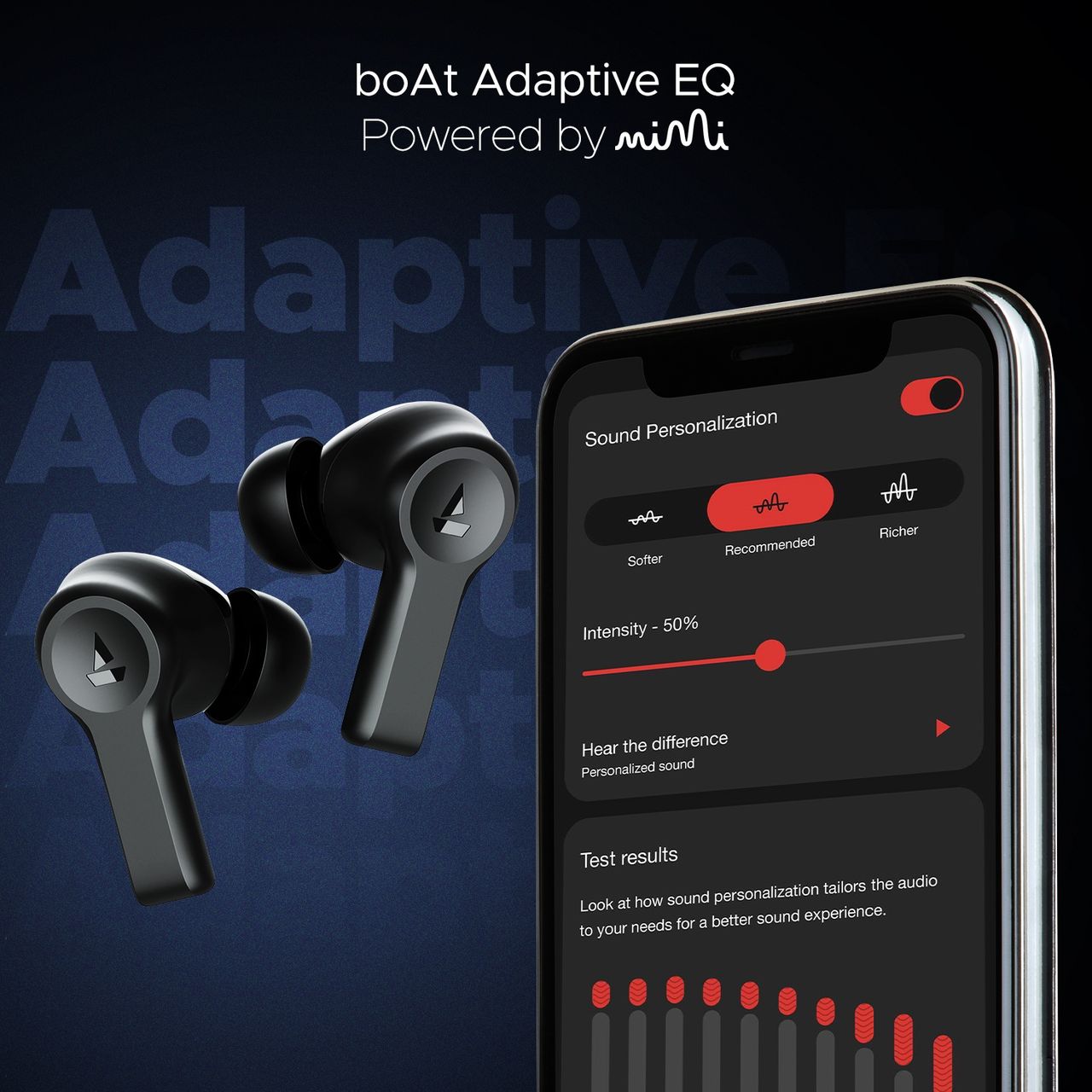 boAt Nirvana Lucid Tws Earbuds W/ Smart Features, Anc, 60hrs Playback, Beast Mode(Gunmetal Black)