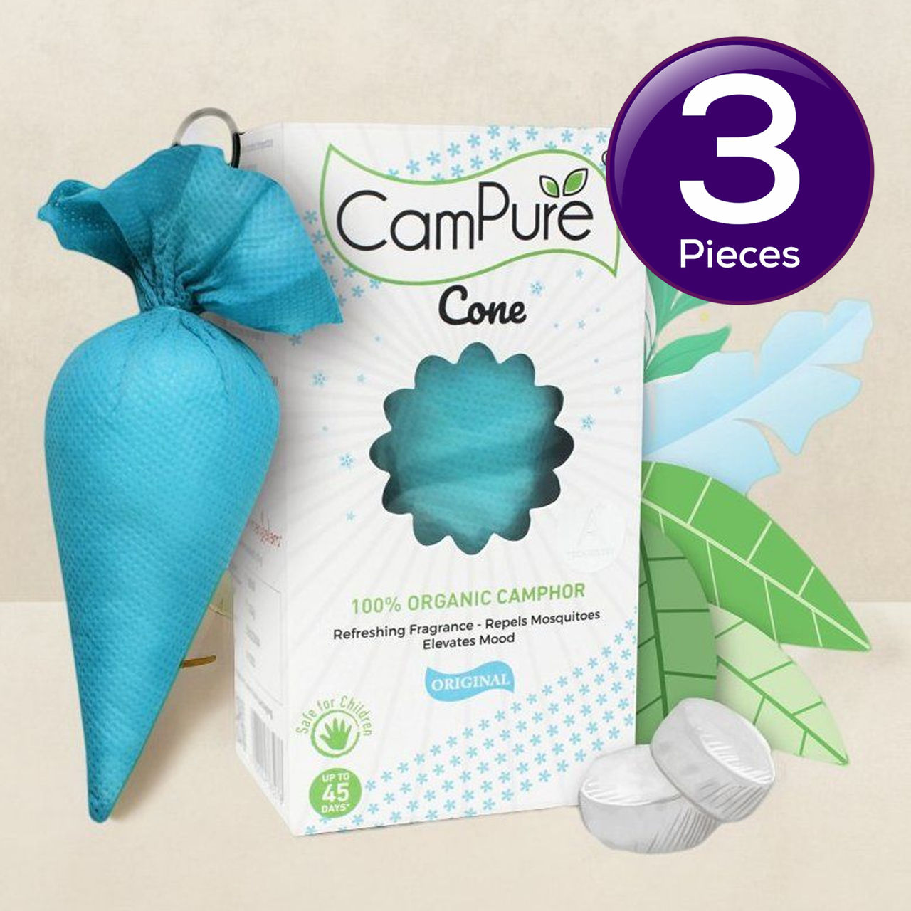CamPure Camphor Cone Original 60 g Combo