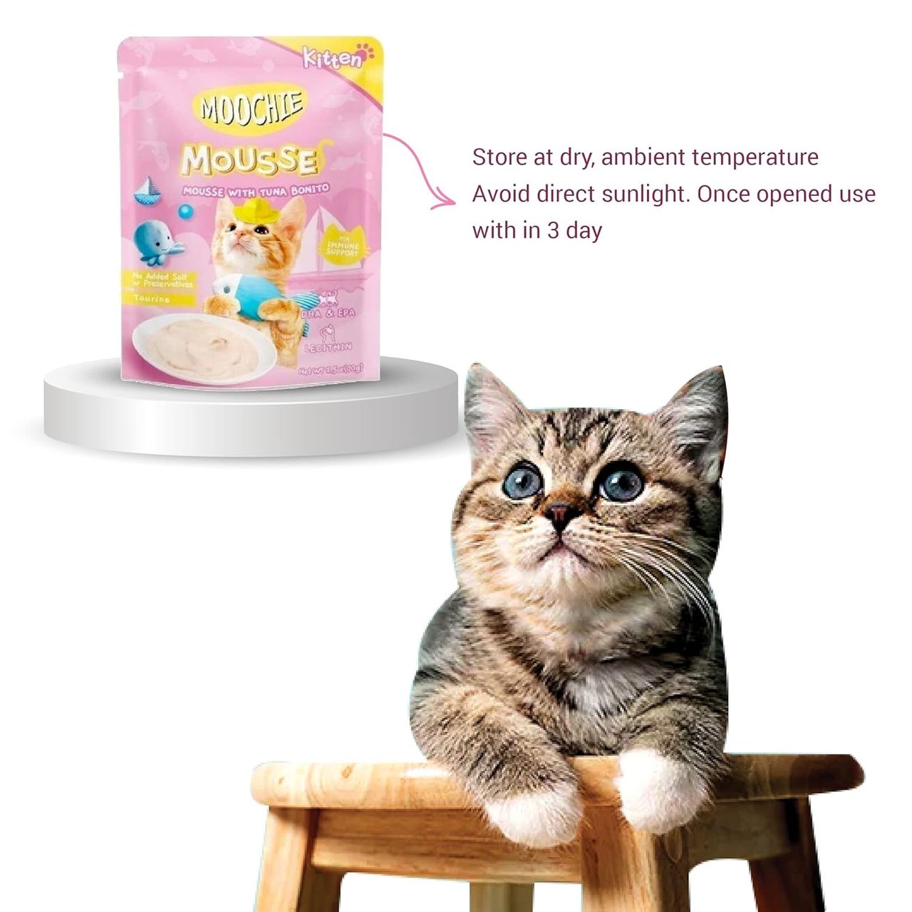 Moochie Meaty Wet Food Mousse With Tuna Bonito For Cats
