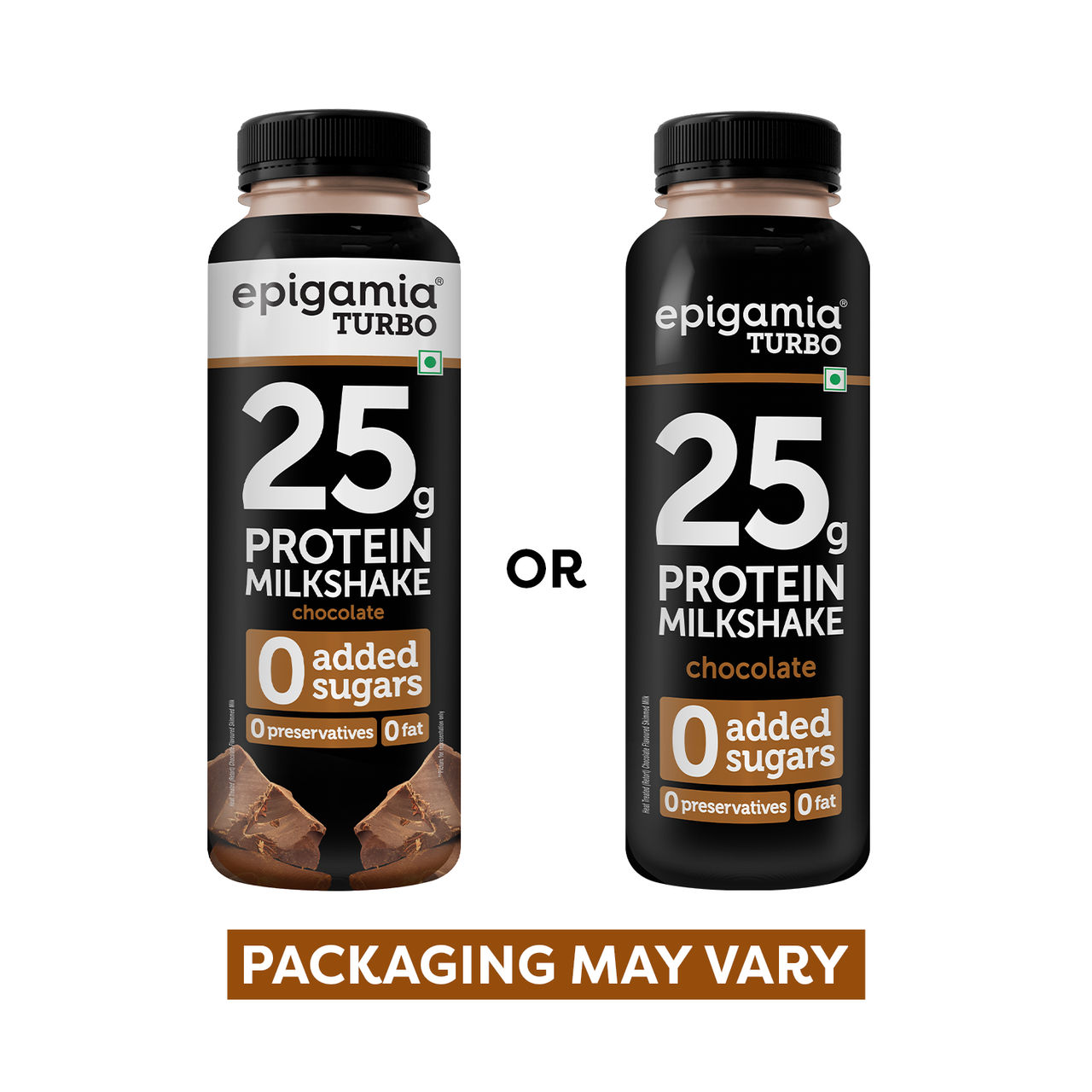 Epigamia Chocolate Turbo 25g Protein - Milkshake 250 ml Combo