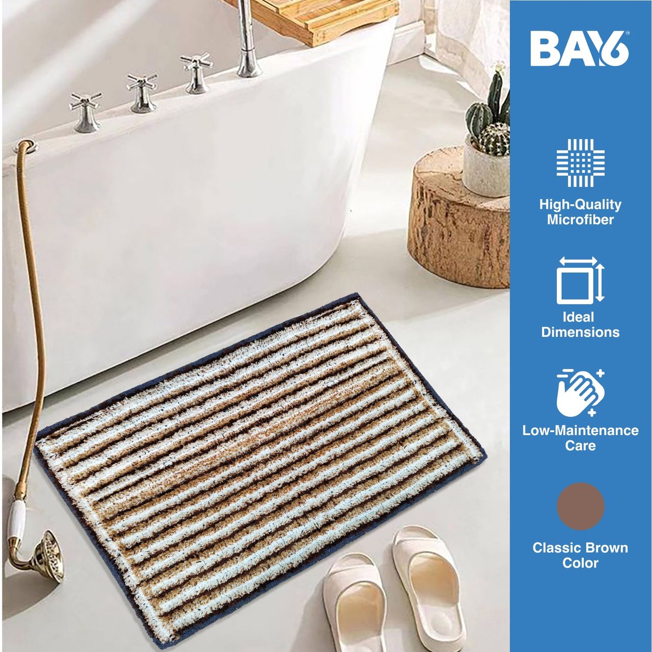 BAY6 Sona Microfiber Doormat Set | 35 x 55 cm - Brown
