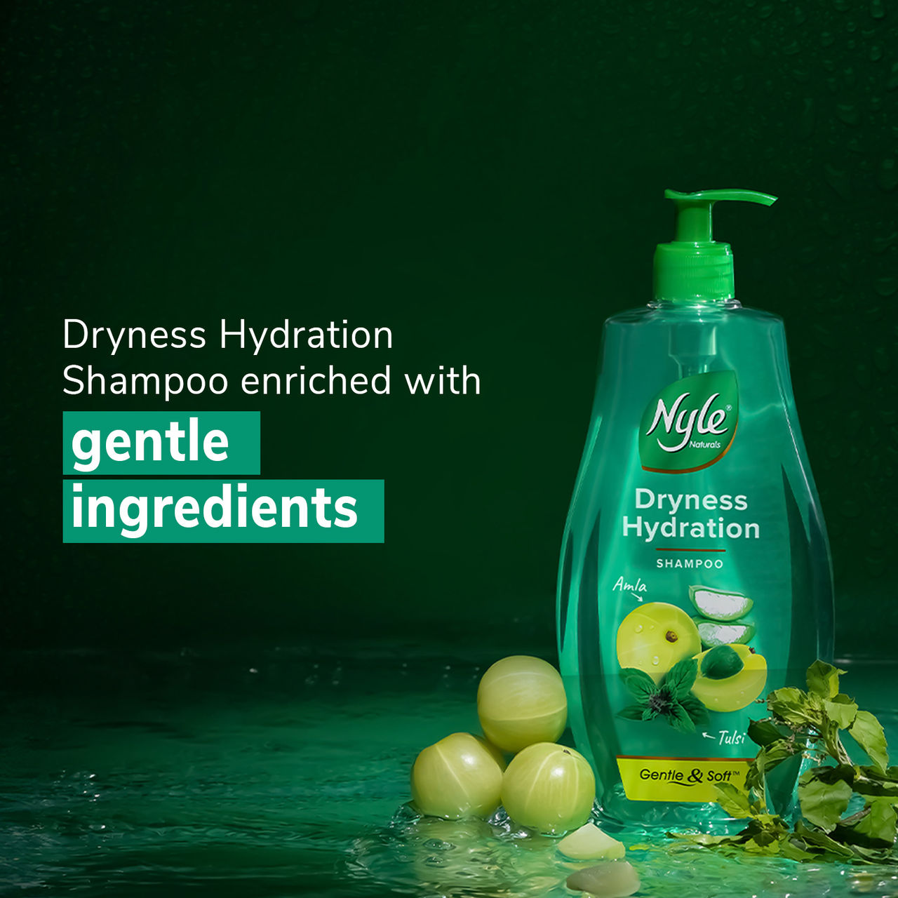 Nyle Naturals Silky And Smooth Anti Hairfall Shampoo With Goodness Of Tulsi And Amla