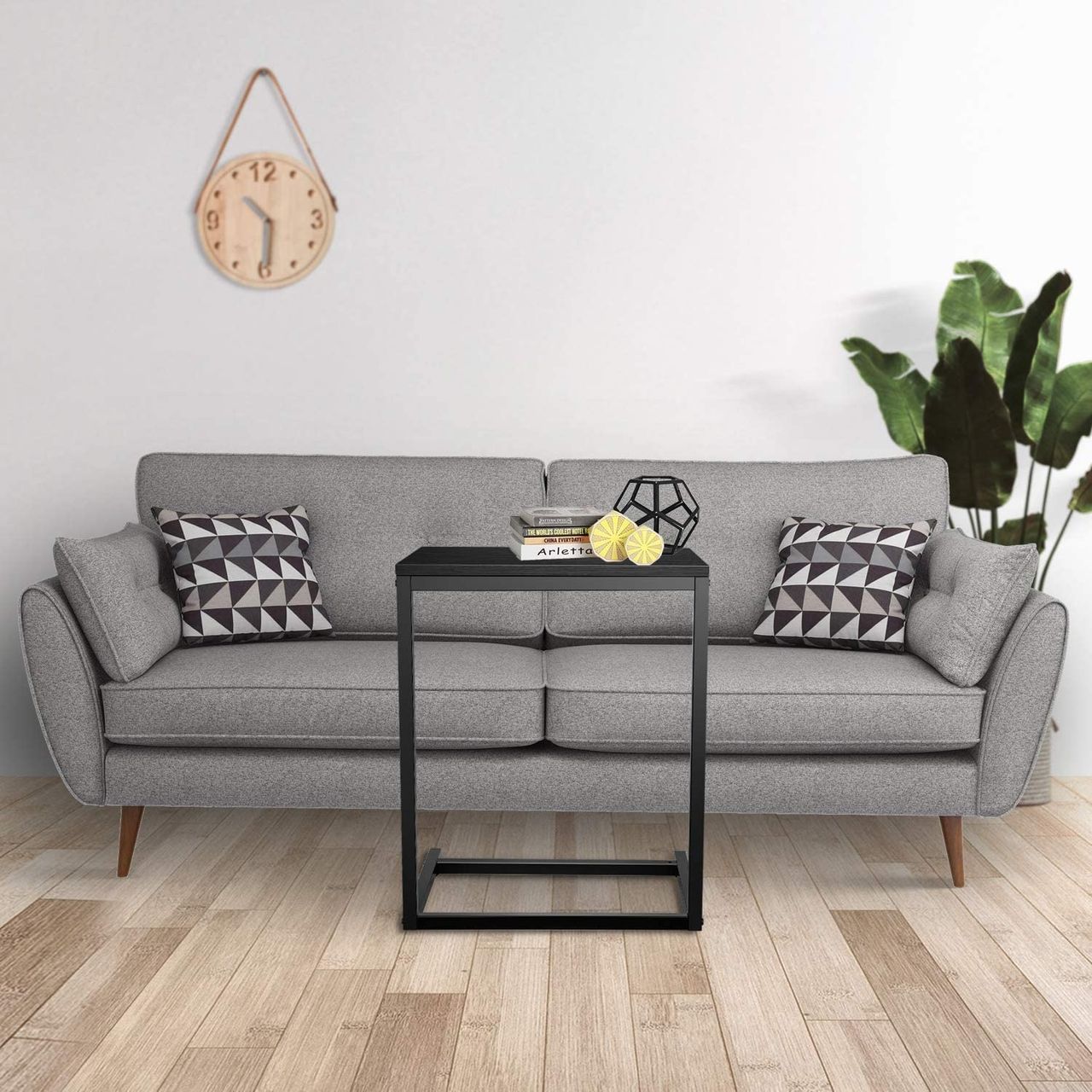 Arlavya Engineered Wood Laptop Table, Ht-26", Width-24", Depth-14", Slides under couch - Black