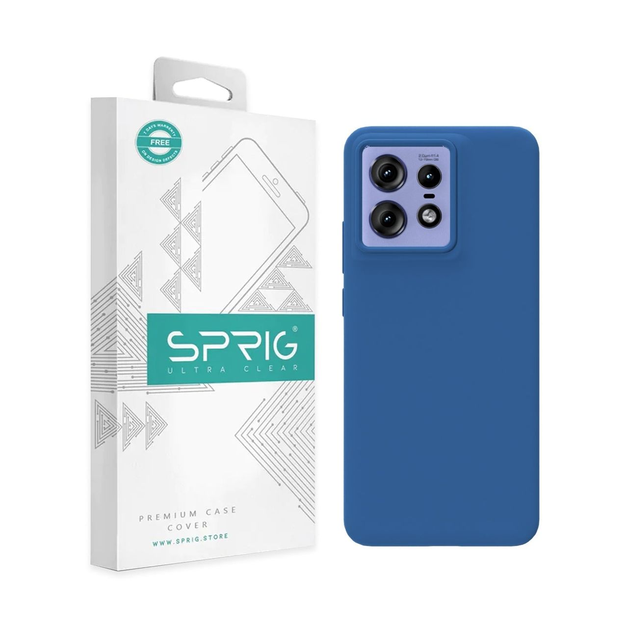 Sprig Liquid Silicon Back Cover/back Case for Moto Edge 50 Pro | Navy Blue