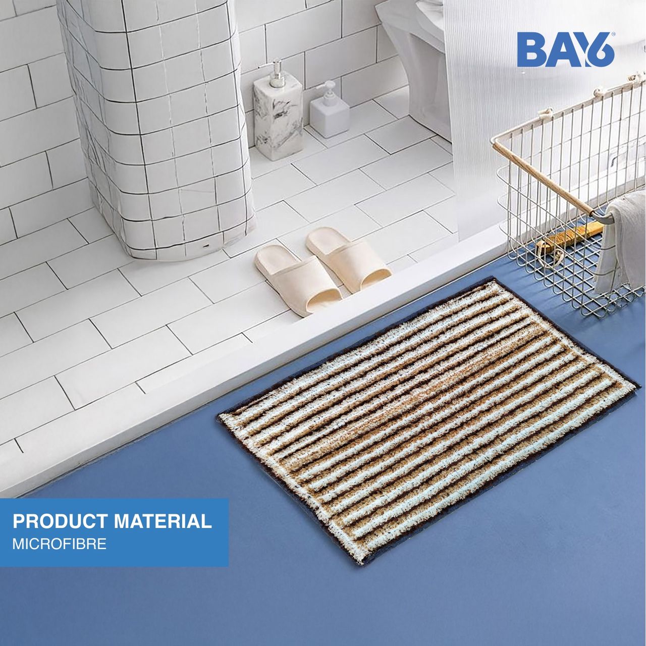 BAY6 Sona Microfiber Doormat Set | 35 x 55 cm - Brown