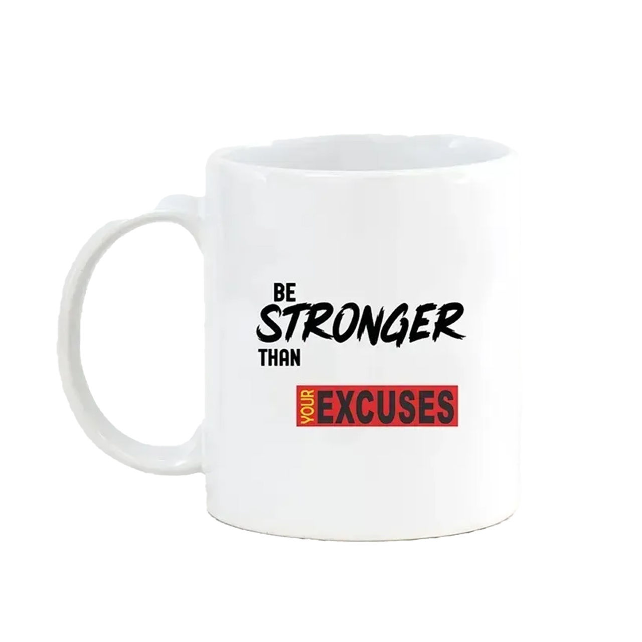 Clay Craft Fine Ceramic Swiss Rez27 Microwave Safe Coffee Mug With Be Stronger Quote | 360 ml