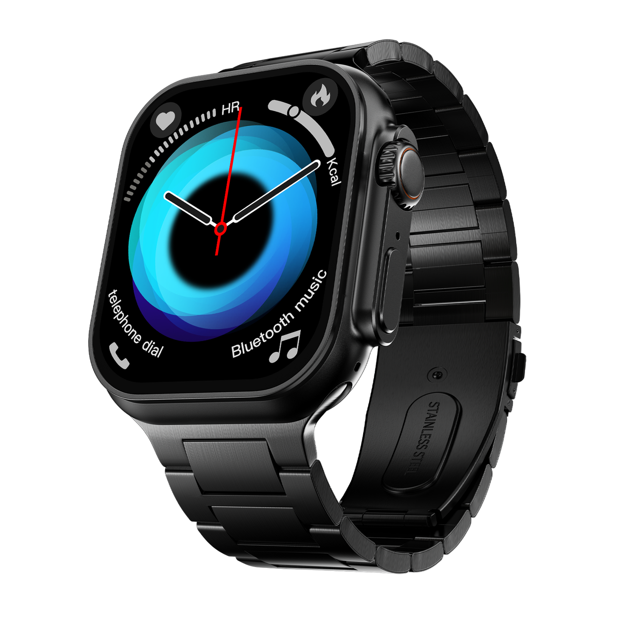 Fire-Boltt DAPPER | 2.1" AMOLED Display | BT Calling - Black (Chain Strap)