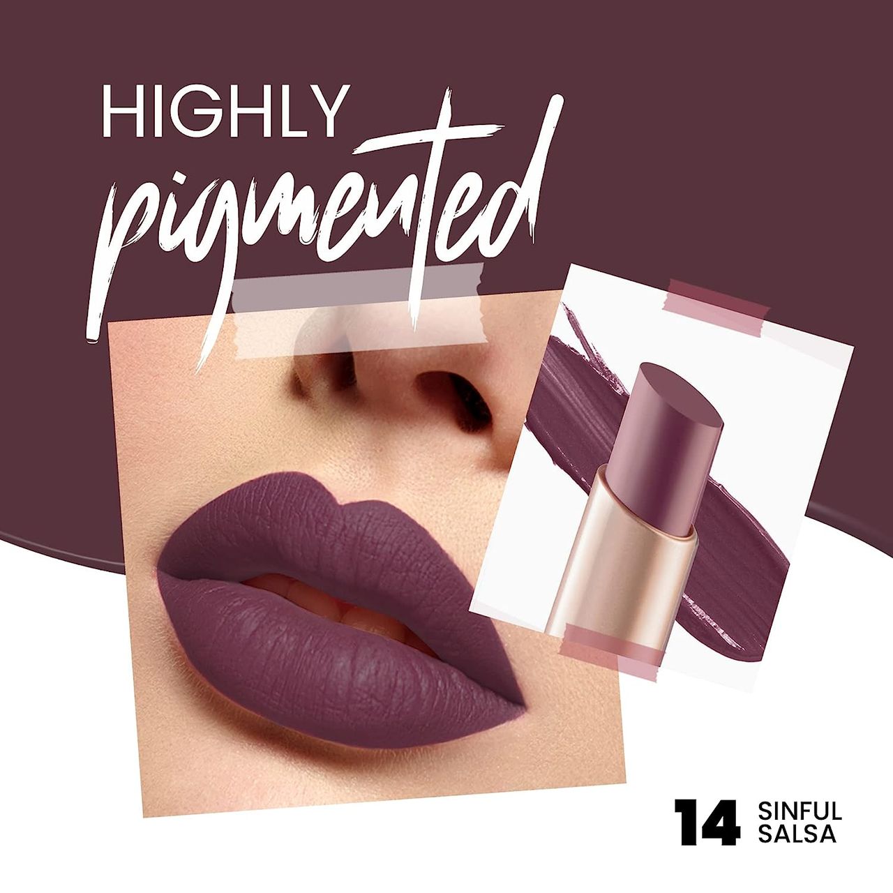 MARS Cosmetics Creamy Matte Long Lasting Lipstick (14-Sinful Salsa)
