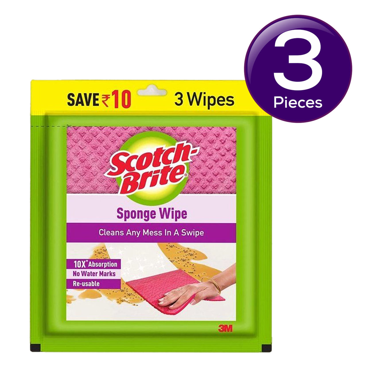Scotch Brite Sponge Wipe 3 pc Combo