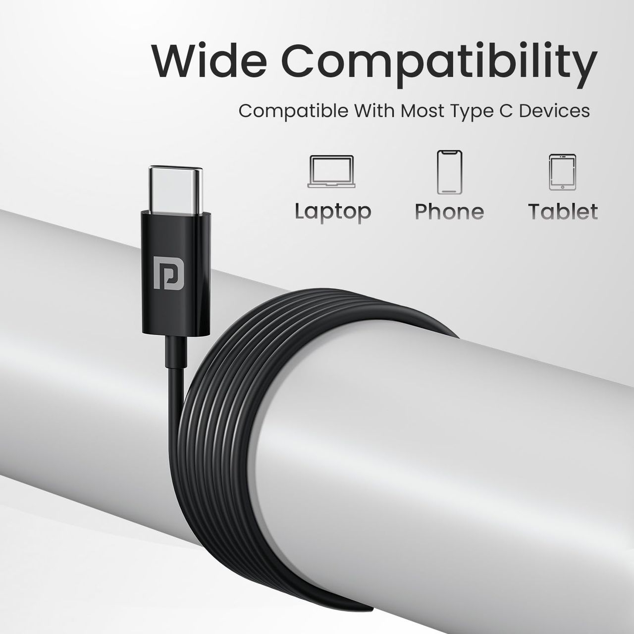 Portronics Conch Theta C in Ear Type C Wired Earphones with in Line HD Mic, Powerful Audio(Black)