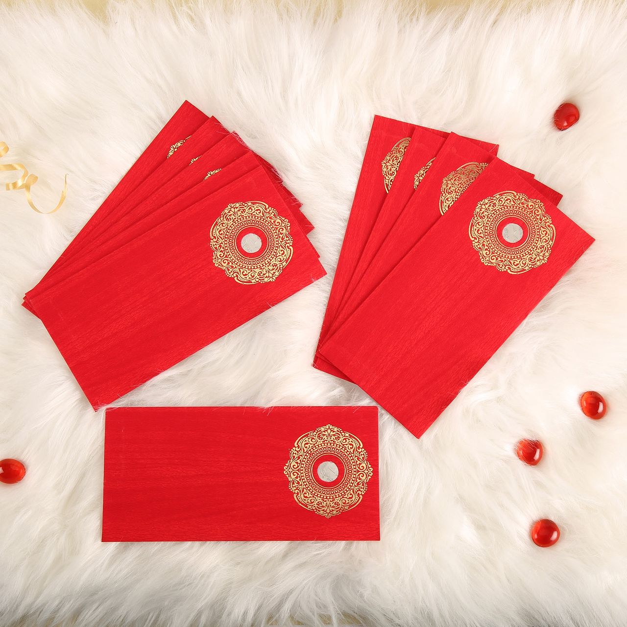 Picfest Shagun Envelope Red With Coin Pack Of 10