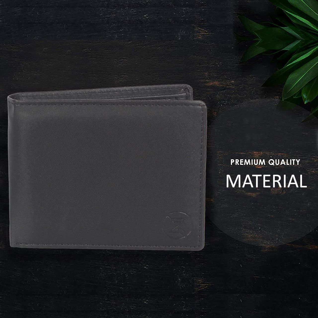 Urban-T Men's Solid Genuine Leather Bi-Fold Wallet | Black - Free Size