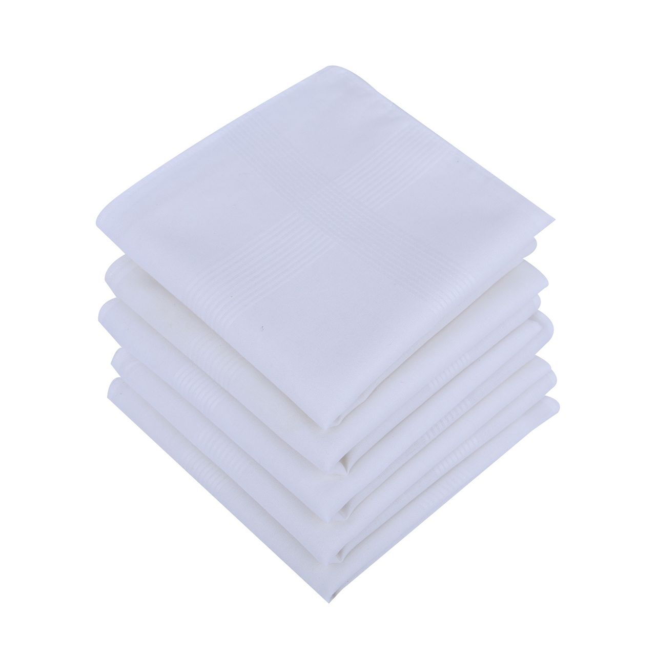 Dollar Men's Striped Cotton Handkerchief | White - Free Size