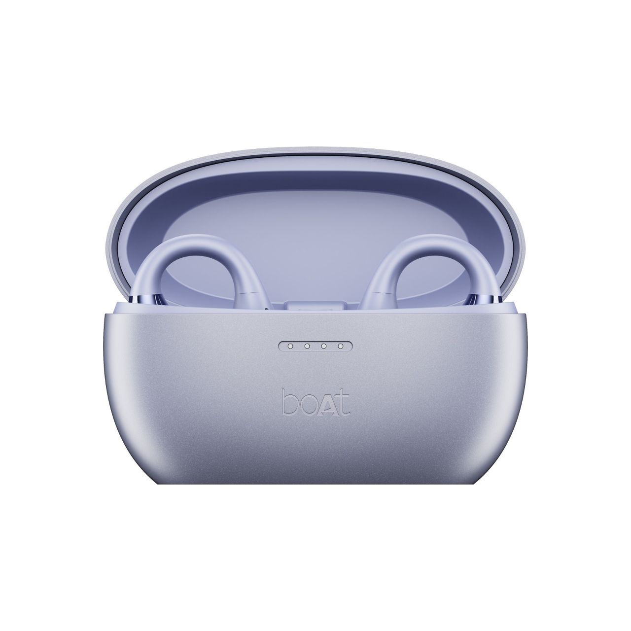 boAt Airdopes Loop TWS Earbuds w/ Air Conduction Technology, Clip-On Fit, 50H (Lavender Mist)