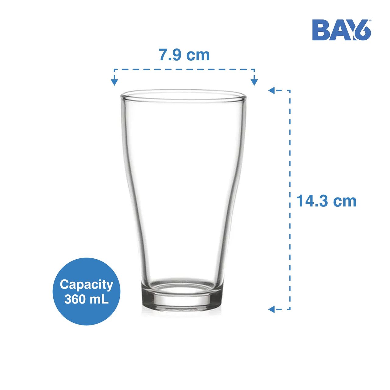 BAY6 Beer Glass Set - 360 ml - (2pc)