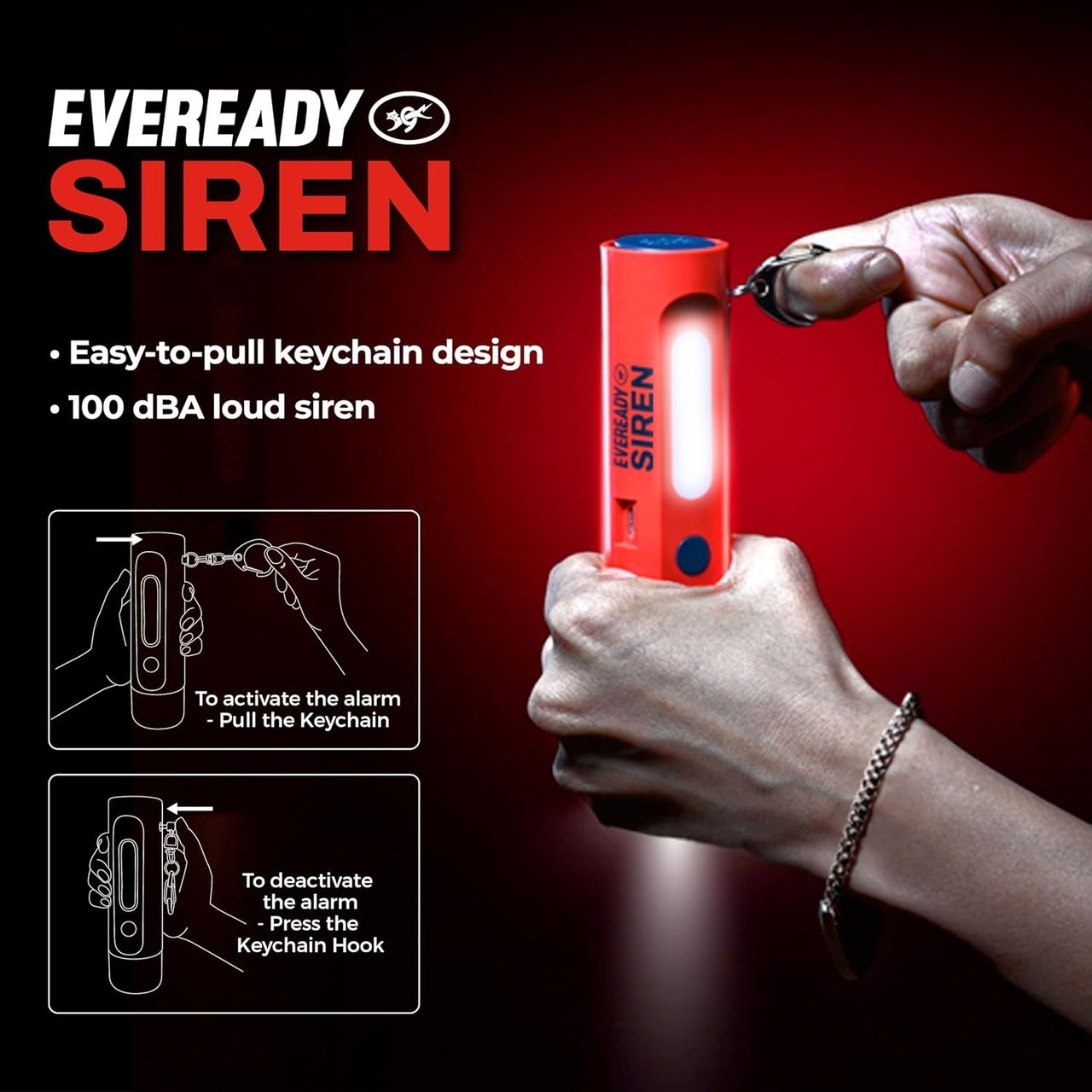 Eveready SIREN DL102 Rechargeable Torch 1W