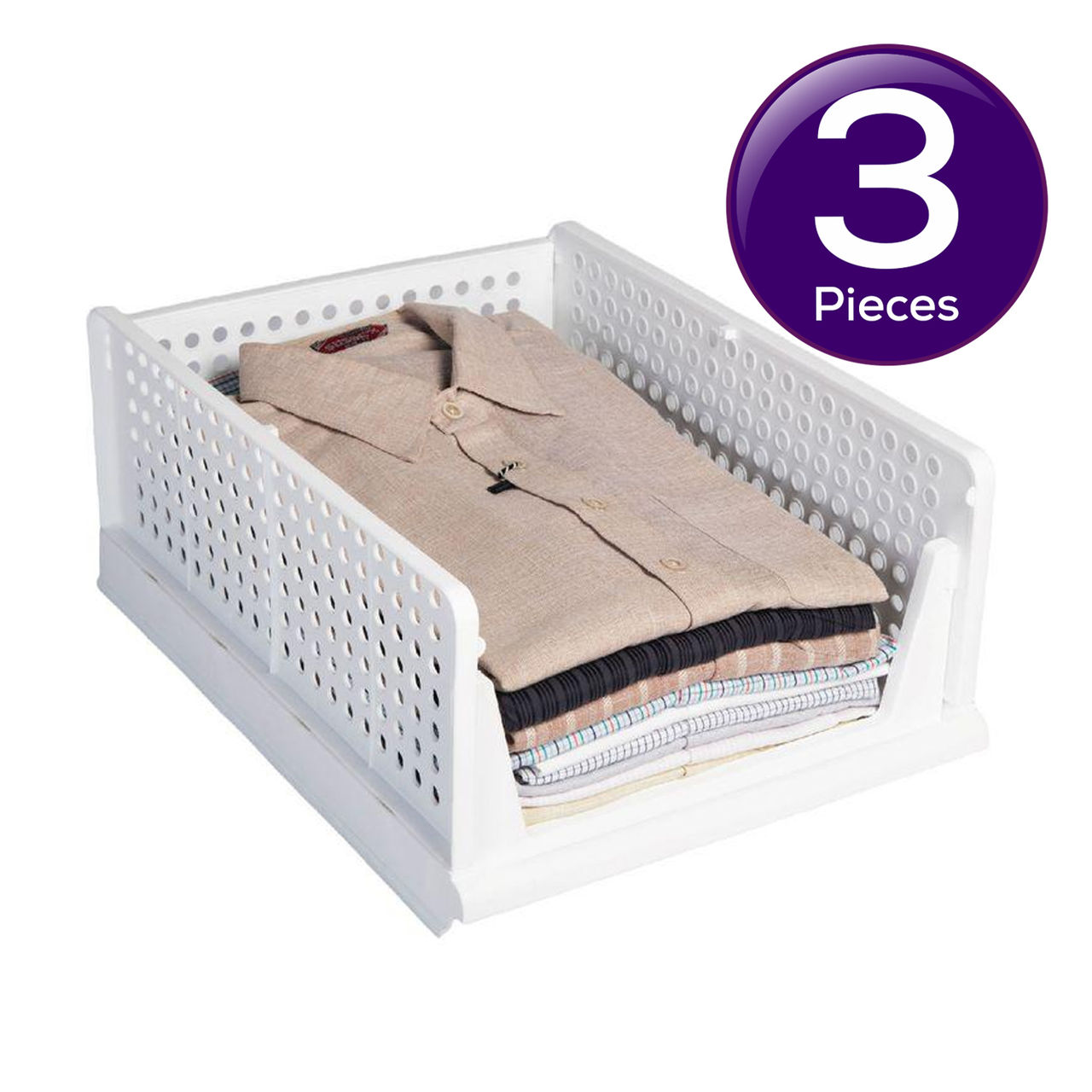 Homestrap Stack It Up Stackable Cloth Organizer 1 pc Combo