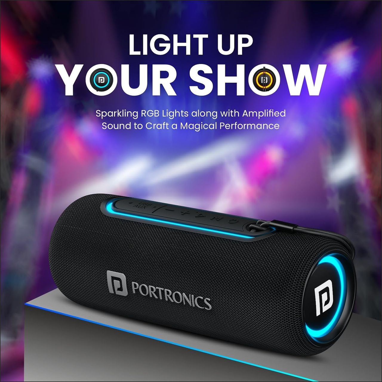 Portronics Resound 2 15 W Portable Wireless Speaker- Black