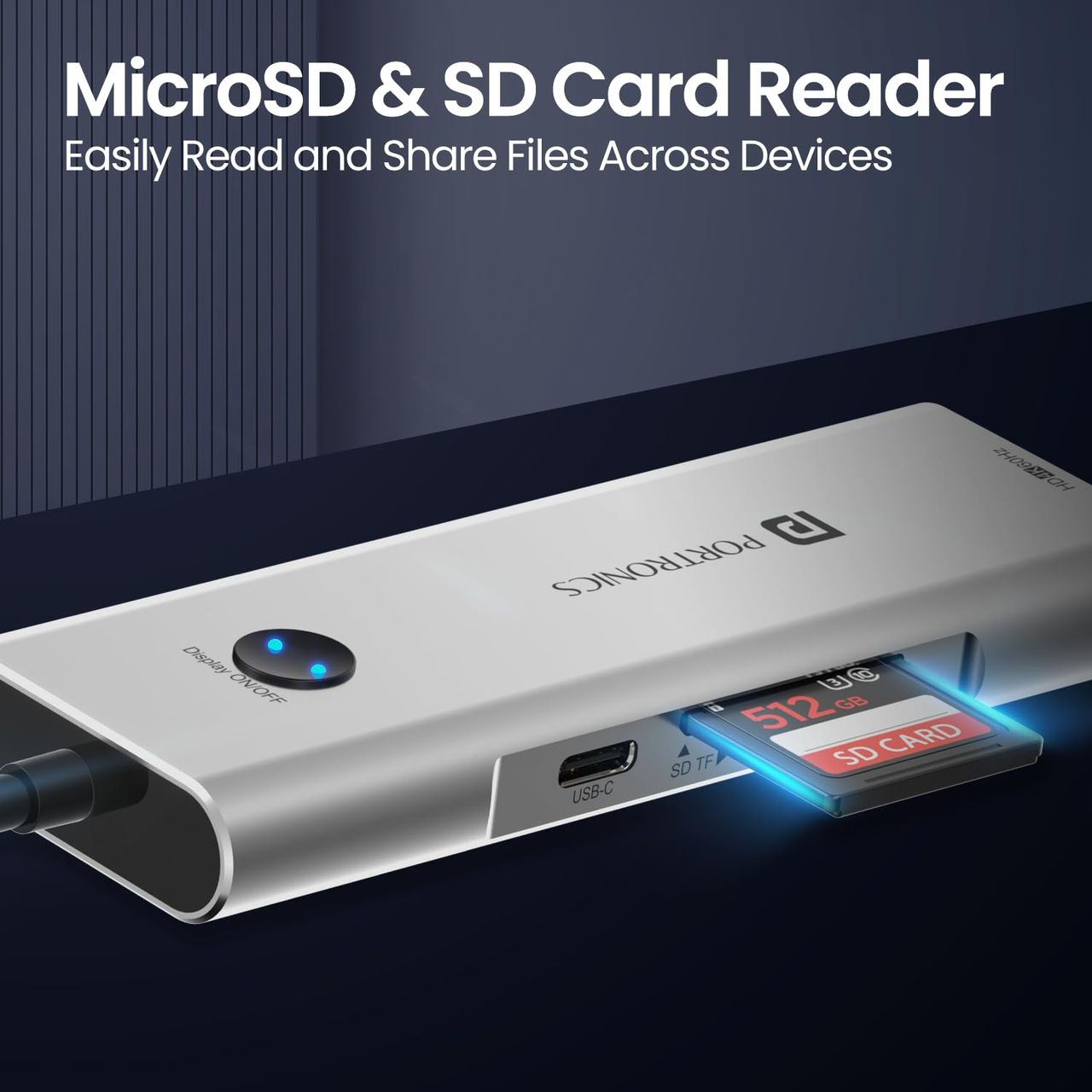 Portronics Mport One 9-In-1 Usb Hub With Card Reader