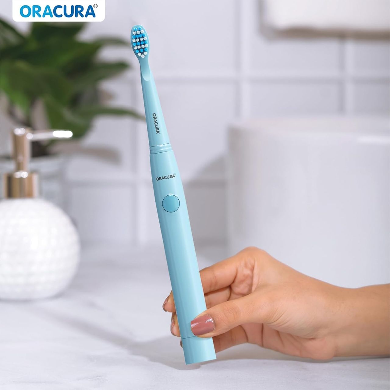Oracura Sb100 Sonic Lite Battery Operated Electric Toothbrush Blue