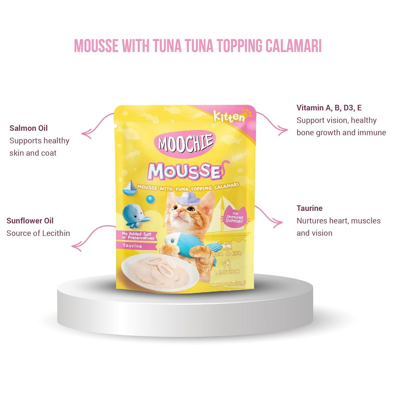 Moochie Meaty Wet Food Tuna In Topping Calamari For Cats