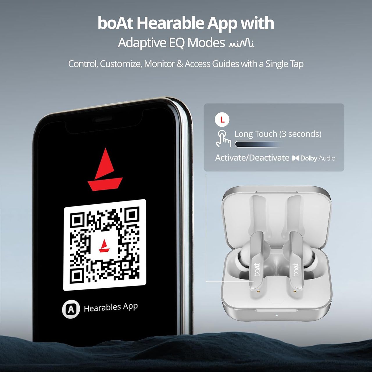 boAt Airdopes 800 TWS Earbuds w/ Dolby Audio, High Fidelity Drivers, 4 Mics ENx Tech & Hearables App(Interstellar White)
