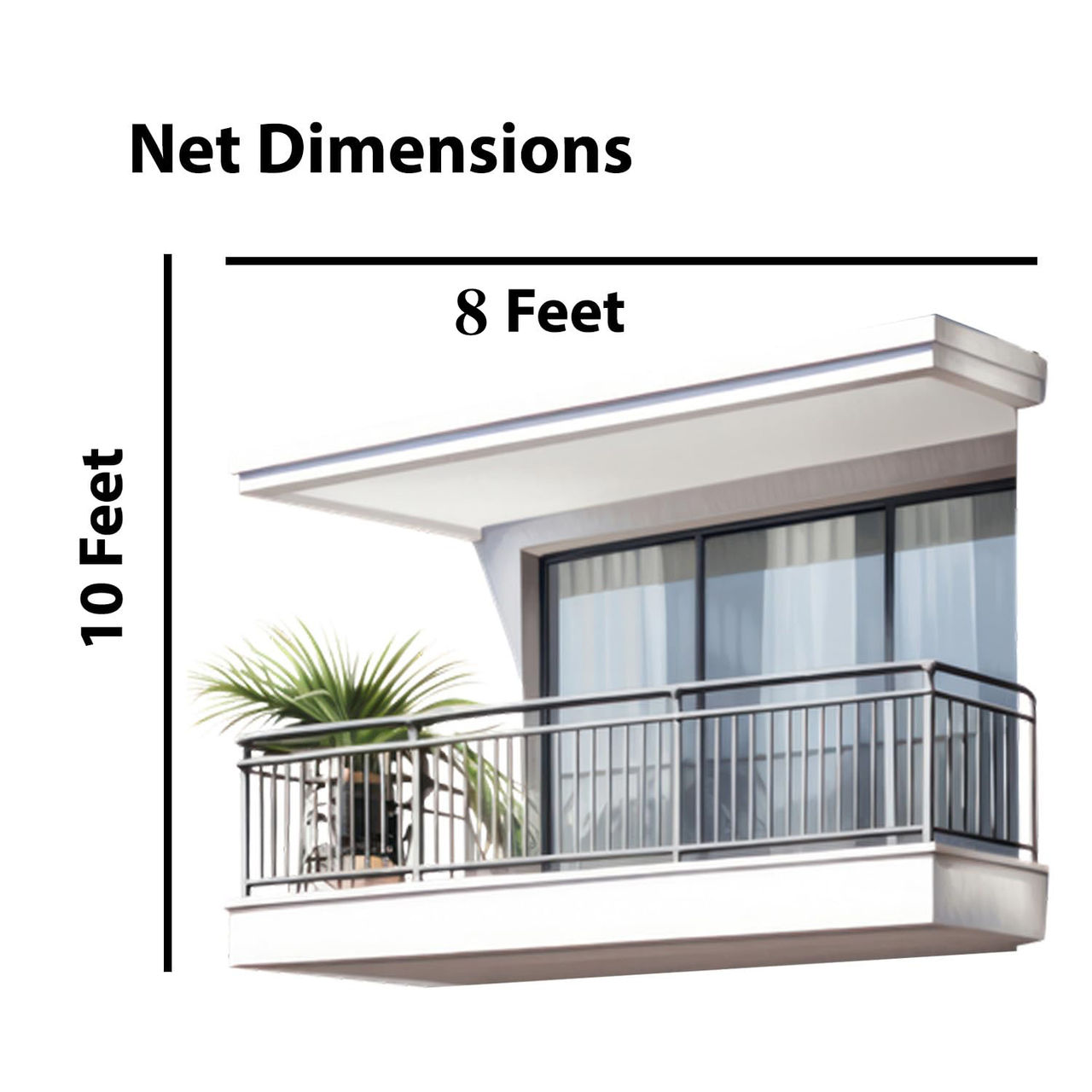 Mr. Right Pigeon Nets for Balconies, Bird Net | White | 10x8 ft