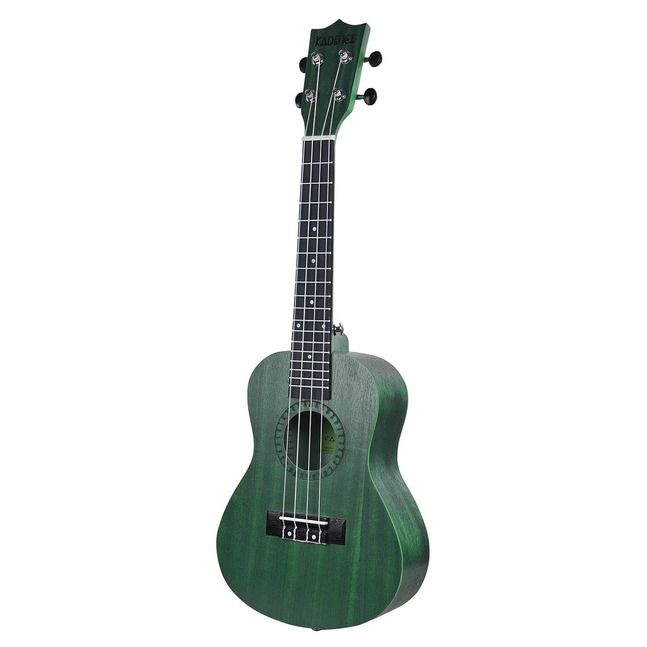 Kadence Concert Ukulele 23 Inch - Fluorocarbon Strings | Matte Finish | Strap & Bag | Green