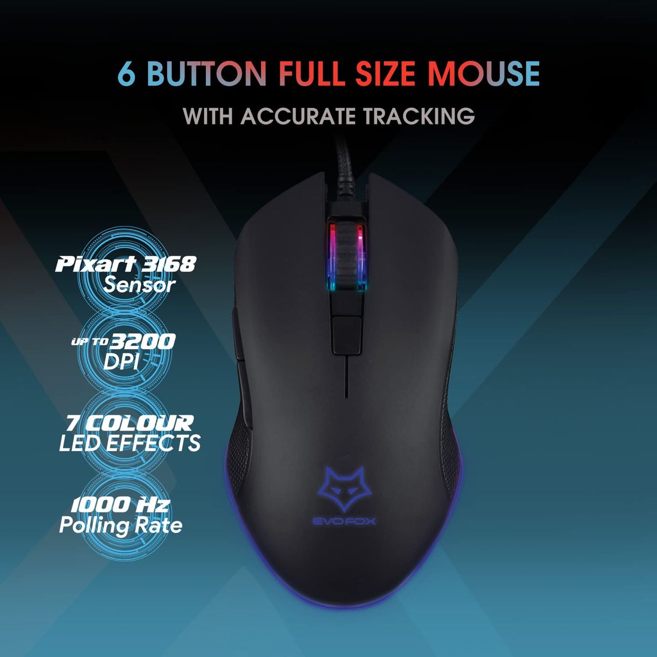 EvoFox X-Team Gaming Keyboard & Mouse (USB)