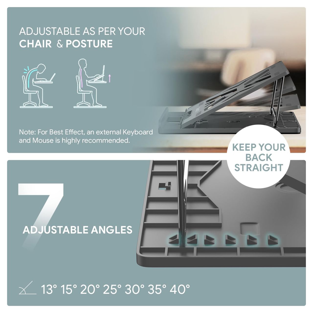 Amkette Ergo View Laptop Stand-Grey
