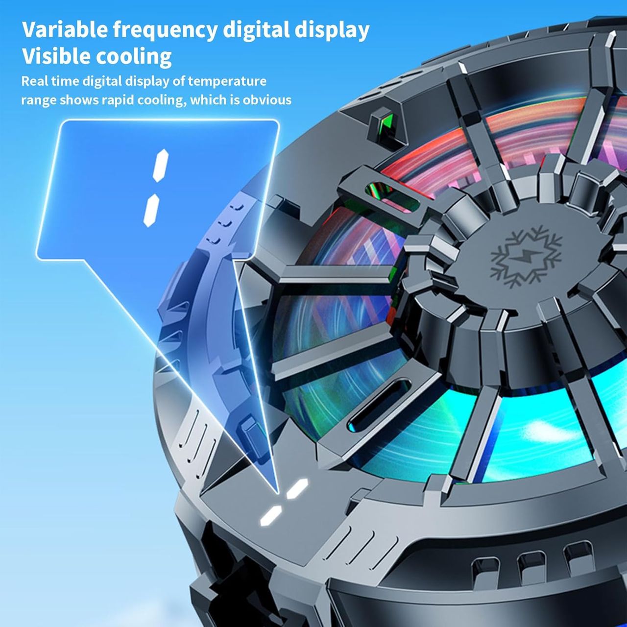 Striff Mobile Cooling Pad with LED Display, Refrigeration Chip, Magnet, for Android & iPhone