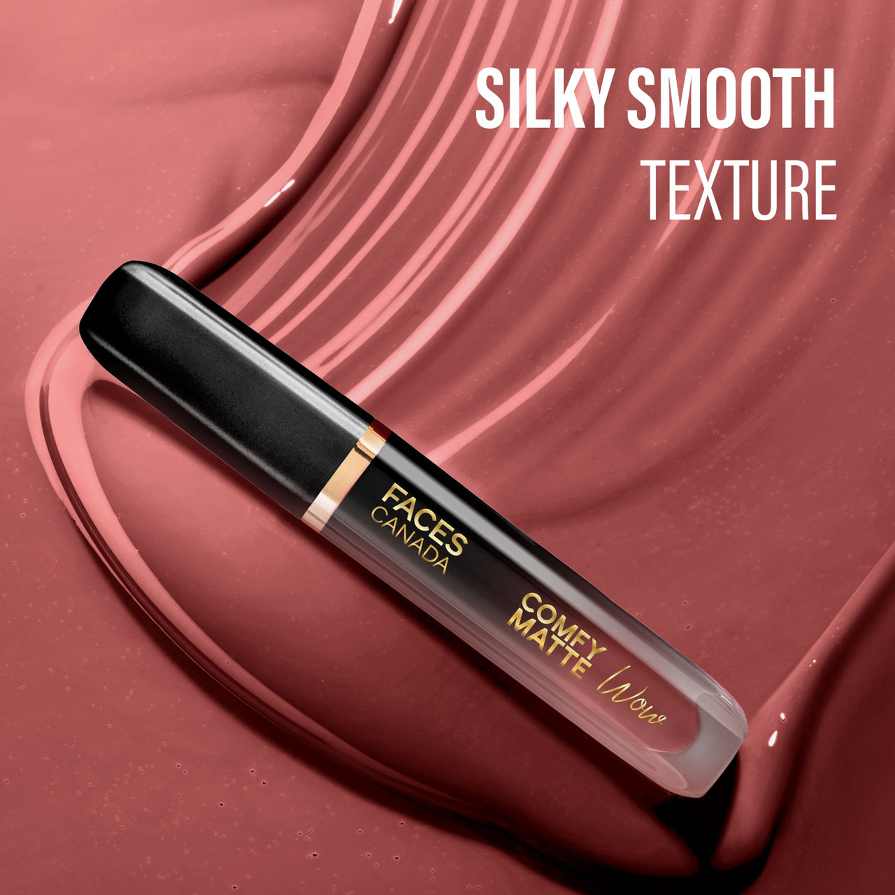 Faces Canada Comfy Matte Wow Liquid Lipstick - Mauve Majesty 02, One Swipe Application