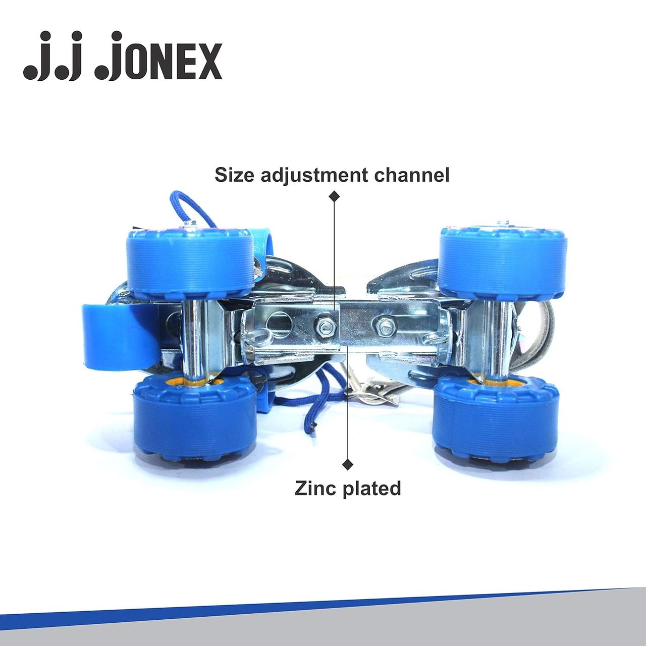 Jj Jonex Super Attack With Brake Adjustable Quad Roller Skates-Age Group 6-15 Years