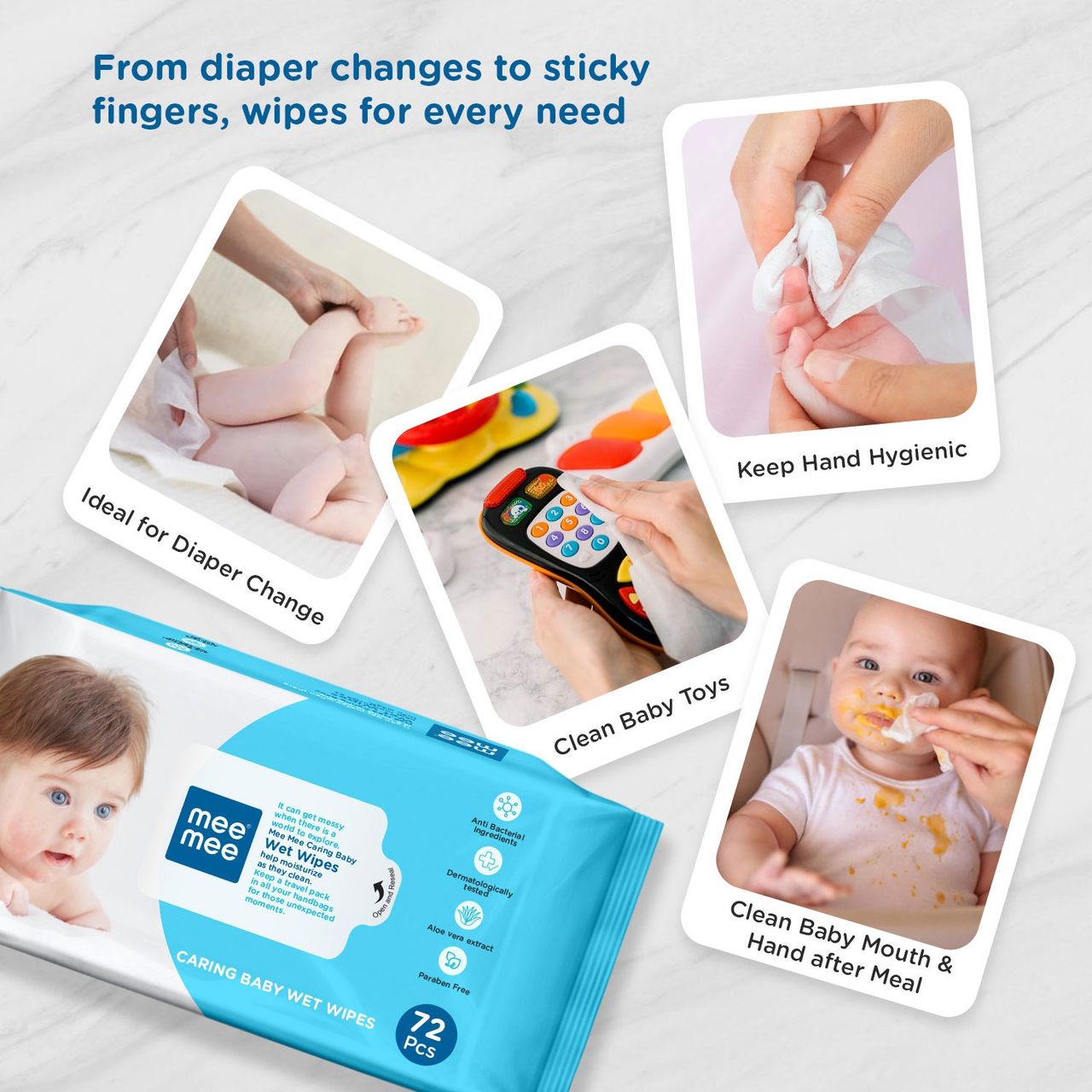 Mee Mee Gentle Wet Baby Wipes For Kids | 0 - 2 years