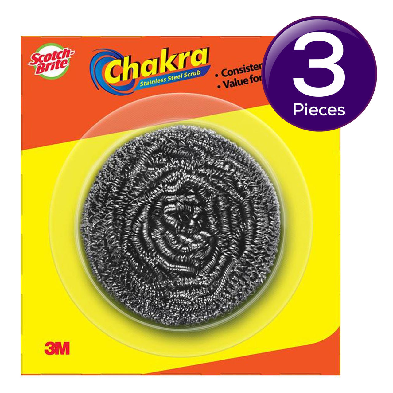 Scotch Brite Stainless Steel Scrub Pad 1 pc Combo