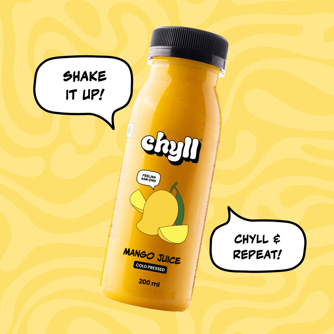 Chyll 100% Fresh Valencia Orange Juice - Cold Pressed(200ml), Chyll 100% Fresh Mango Juice - Cold Pressed(200ml) & Chyll 100% Fresh Sugarcane Juice - Cold Pressed(200ml) Combo