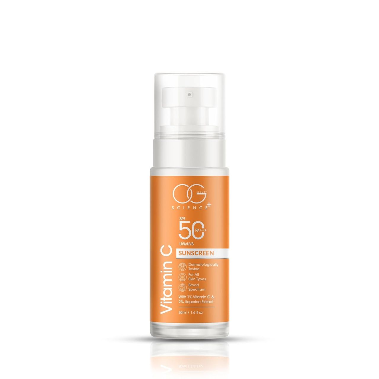 OG BEAUTY Science SPF 50 PA+++ Sunscreen With Vitamin C & Liquorice Extract - Broad Spectrum
