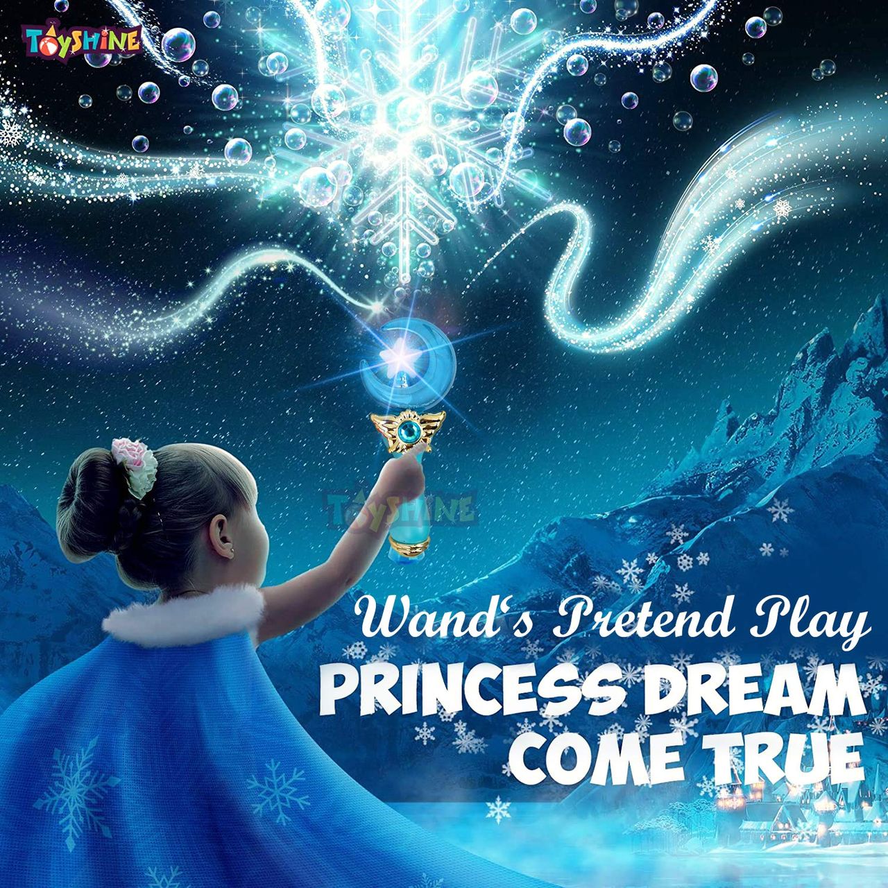 Toyshine Set Of 3, Magic Wand Combo For Girls, Musical Toy With Soothing Lights And Shining Surface